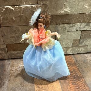 Blue Floral Princess Doll for Kids